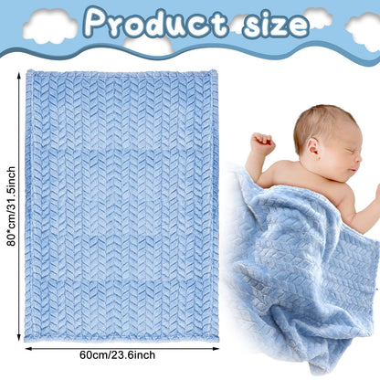 Frienda 4 Pcs Baby Fuzzy Blanket Fluffy Baby Blanket for Boys Girls Soft Warm Infant Newborn Toddler Receiving Nursery Bed Supplies, 32 x 24 Inch(Pink Color)