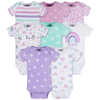 Onesies Brand Baby Girls' 8-pack Short Sleeve Mix & Match Bodysuits