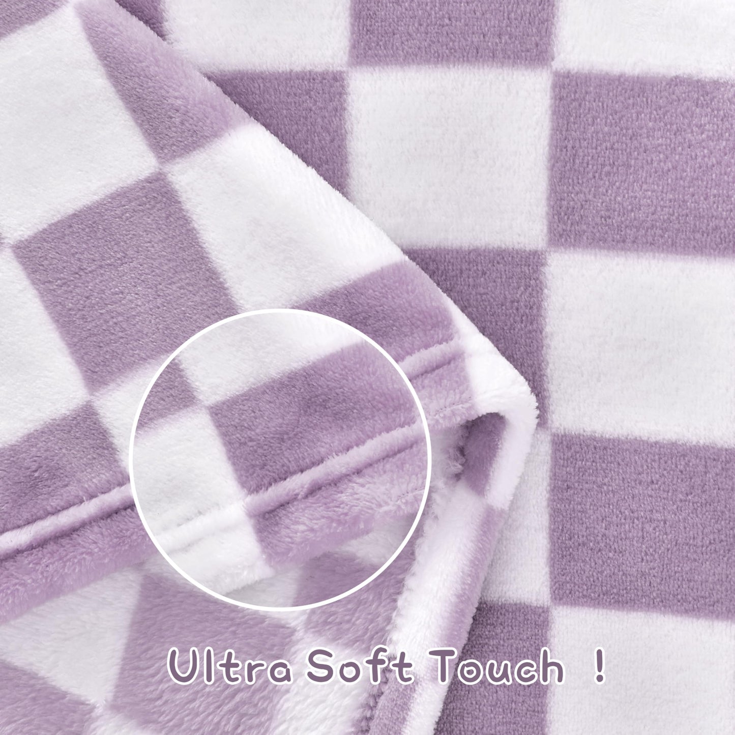 Yurhap Checkered Baby Blanket Fleece Baby Blankets for Boys, Ultra Soft Cozy Fluffy Infant Toddler Newborn Receiving Blankets for Crib Stroller, 30''x40'', Blue
