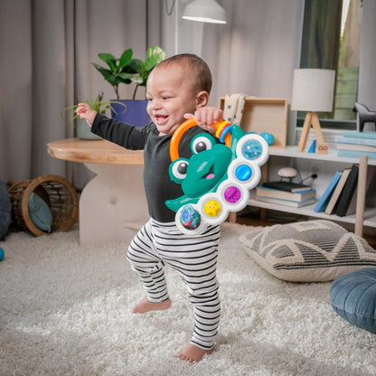 Baby Einstein Outstanding Opus The Octopus Sensory Rattle & Teether Multi-Use Toy, BPA Free & Chillable, 3 Months & up, Multicolored