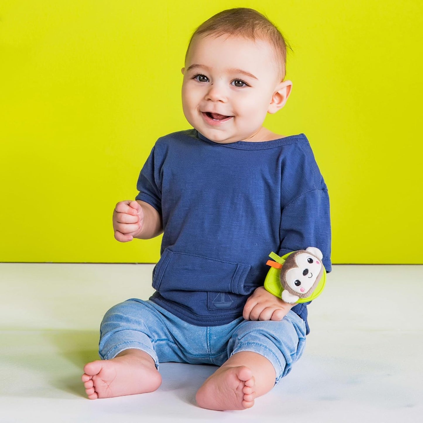 Bright Starts Snuggle & Teethe BPA-Free Crinkle Teething Plush Baby Toy - Giraffe