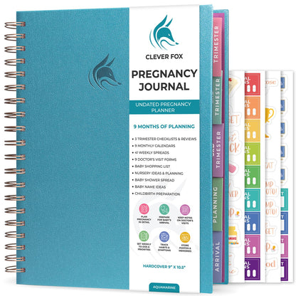 Clever Fox Pregnancy Journal & Memory Book - Pregnancy Planner & Notebook for Expecting Moms – Baby Keepsake, First Time Moms Gift (Lavender, 9" x 10.5")