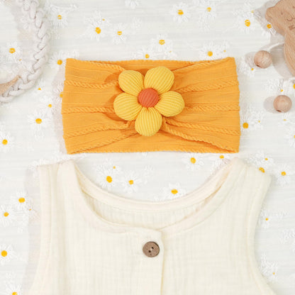 CÉLLOT 5 Pcs Baby Flower Headbands Baby Girls Nylon Headbands Soft Hairbands Hair Accessories for Newborn Infant Toddler Kids