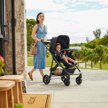 Safety 1st Grow and Go Flex 8-in-1 Travel System, Infant Car Seat Stroller Combo, Orchid Bloom