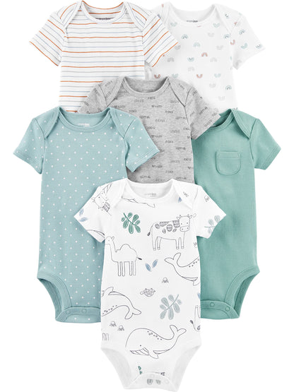 Simple Joys by Carter's Baby-Boys 6-Pack Short-Sleeve Bodysuit