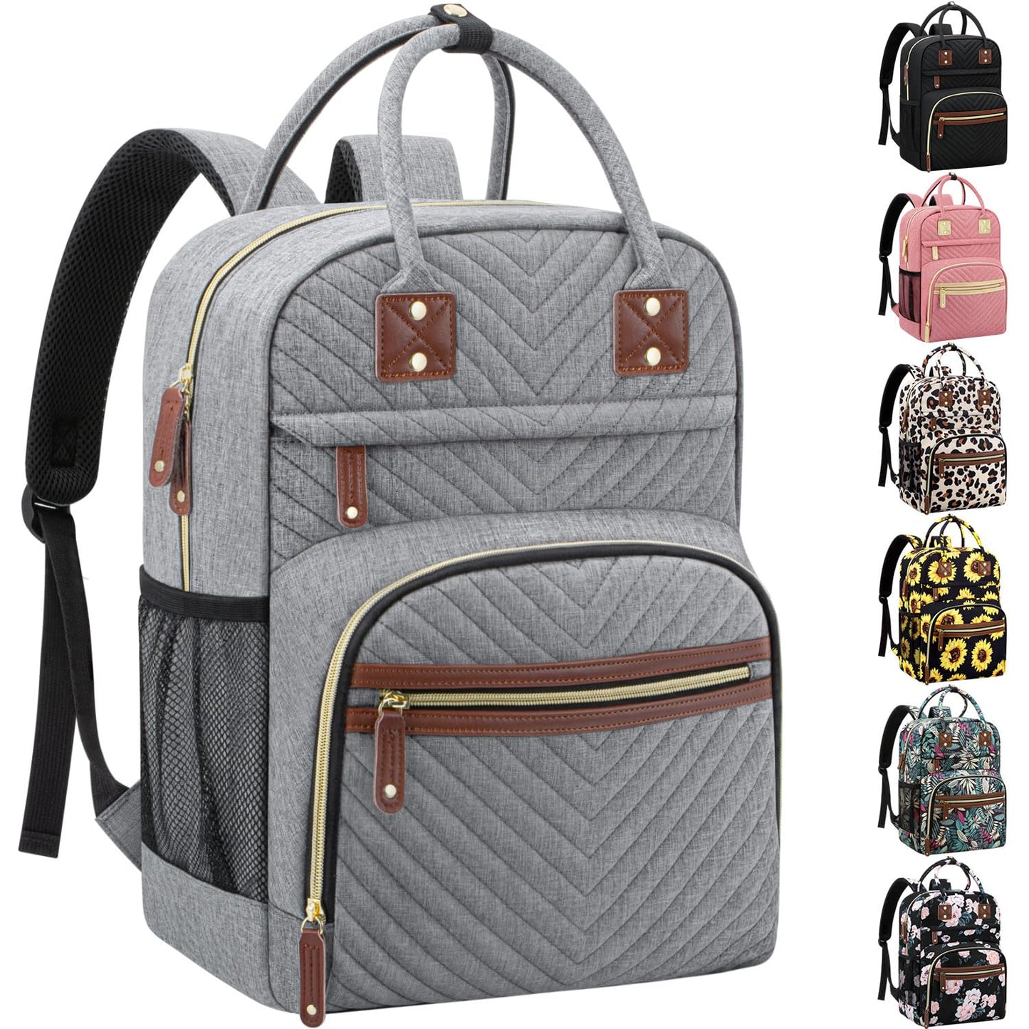 Tenot Diaper Bag Backpack for Women Large Capacity with Insulated Pockets Multifunctional Diaper Bags For Baby Girl Boy Waterproof Baby Bags For Mama Maternity Travel Bag Black