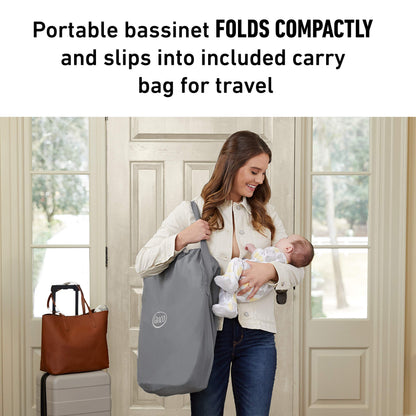 Graco® Pack n Play Dome LX Playard with Baby Bassinet Lightweight Portable Crib Push-Button Fold Travel Crib Redmond Convertible