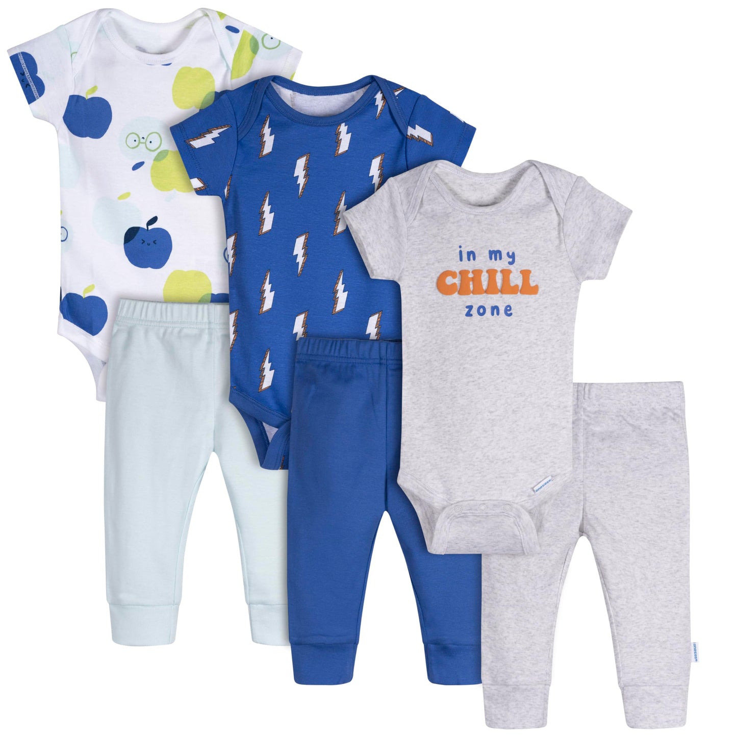 Onesies Brand Unisex Baby 3 Outfit Bundle Mix Match Pants Set