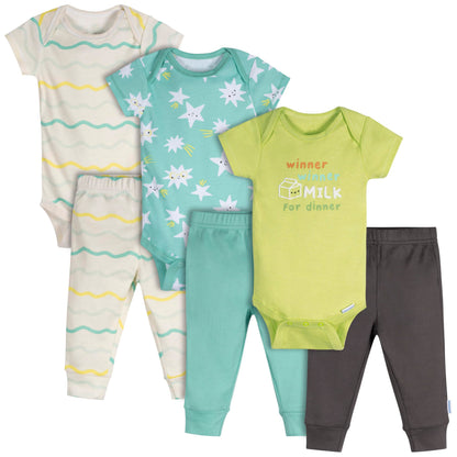 Onesies Brand Unisex Baby 3 Outfit Bundle Mix Match Pants Set