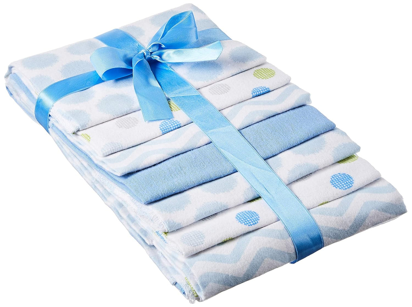 Luvable Friends Unisex Baby Cotton Flannel Receiving Blankets, Rainbow 7-Pack, One Size