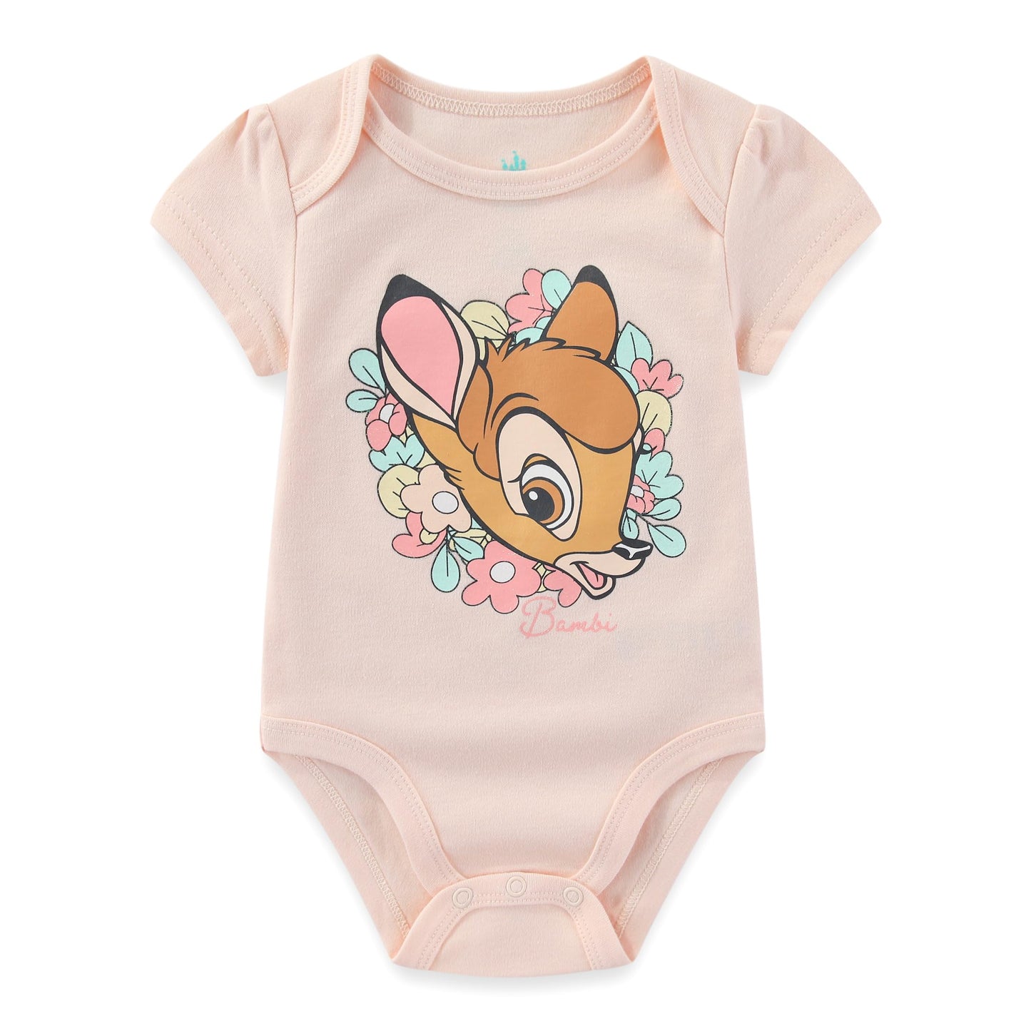 Disney Bambi Baby Girls 3 Pack Bodysuit for Newborn and Infant