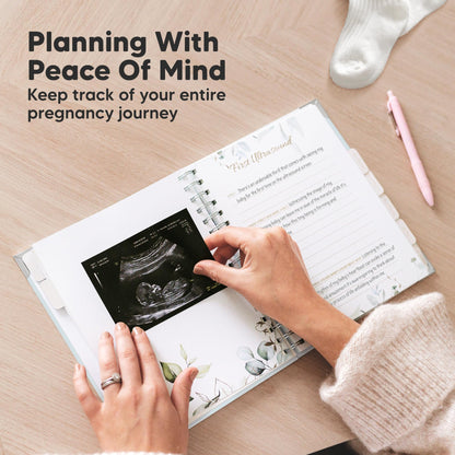 Pregnancy Journal for First Time Moms Gifts - 90 Pages Hardcover Pregnancy Memory Book, Beautiful & Cute Baby Book Keepsake, Ultrasound Baby Scrapbook, Mom To Be Gift (Alpine)