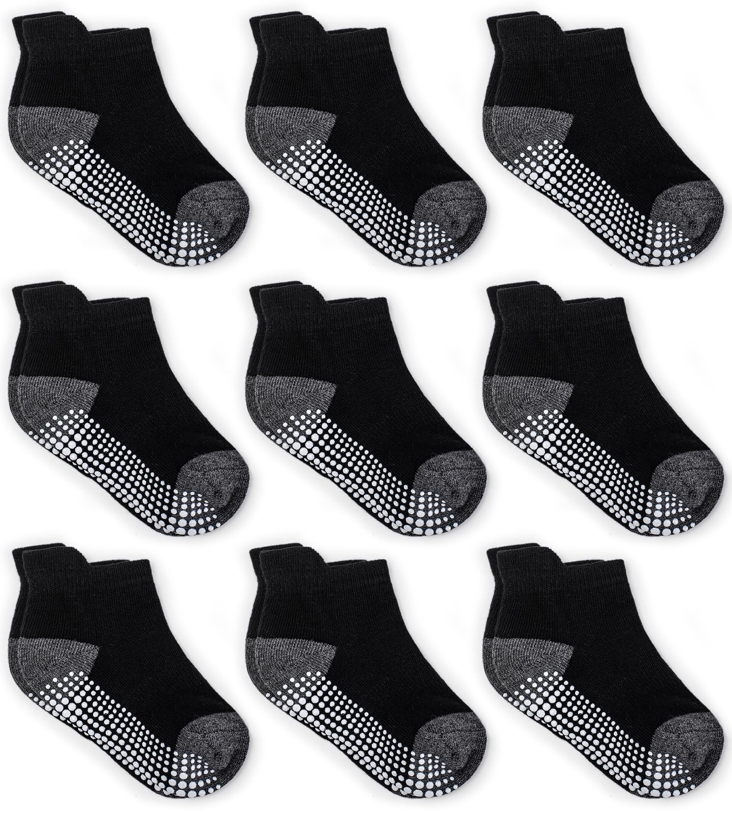 Zaples Baby Non Slip Grip Ankle Socks with Non Skid Soles for Infants Toddlers Kids Boys Girls