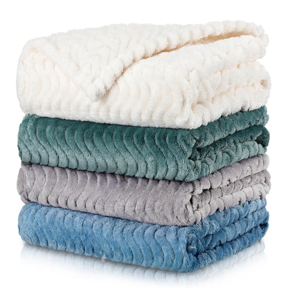 Frienda 4 Pcs Baby Fuzzy Blanket Fluffy Baby Blanket for Boys Girls Soft Warm Infant Newborn Toddler Receiving Nursery Bed Supplies, 32 x 24 Inch(Pink Color)