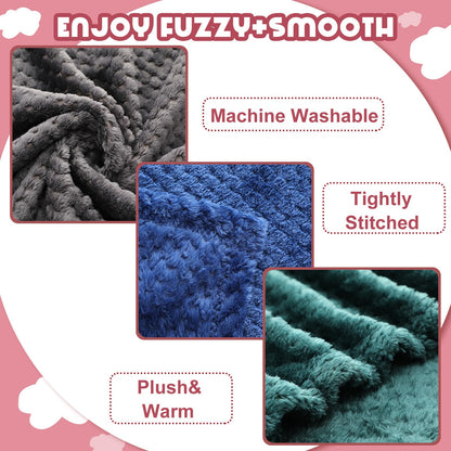 Frienda 4 Pcs Baby Fuzzy Blanket Fluffy Baby Blanket for Boys Girls Soft Warm Infant Newborn Toddler Receiving Nursery Bed Supplies, 32 x 24 Inch(Pink Color)