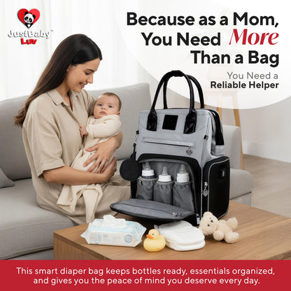 Award-Winning Baby Diaper Bag Backpack with Changing Station –Large Multifunction Waterproof Diaper Bag, Warm Bottle Pockets, Travel Baby Organizer Mom & Dad, Newborn Baby Essentials, Newborn Gift