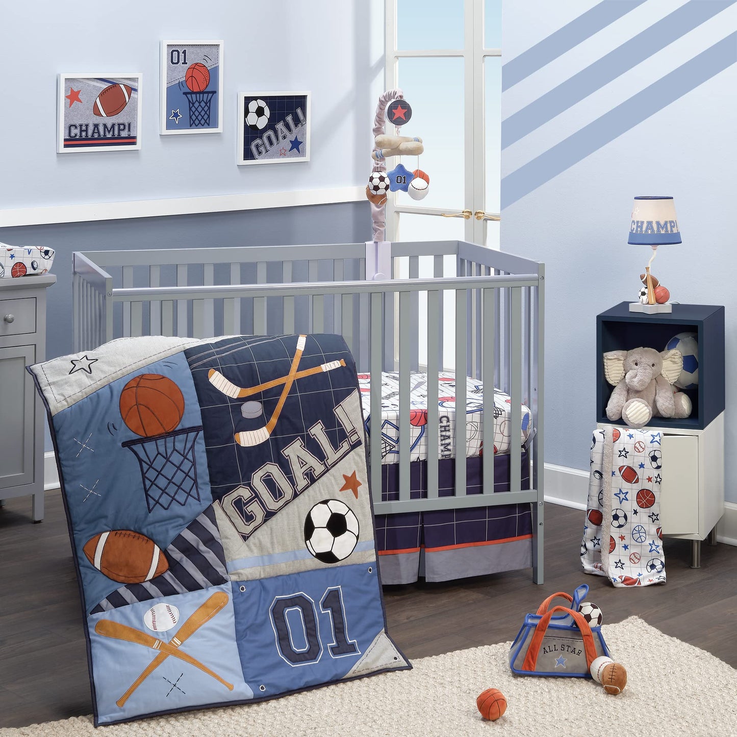 Lambs & Ivy Disney Baby Pooh Bear & Pals Cotton 3Piece Nursery Crib Bedding Set