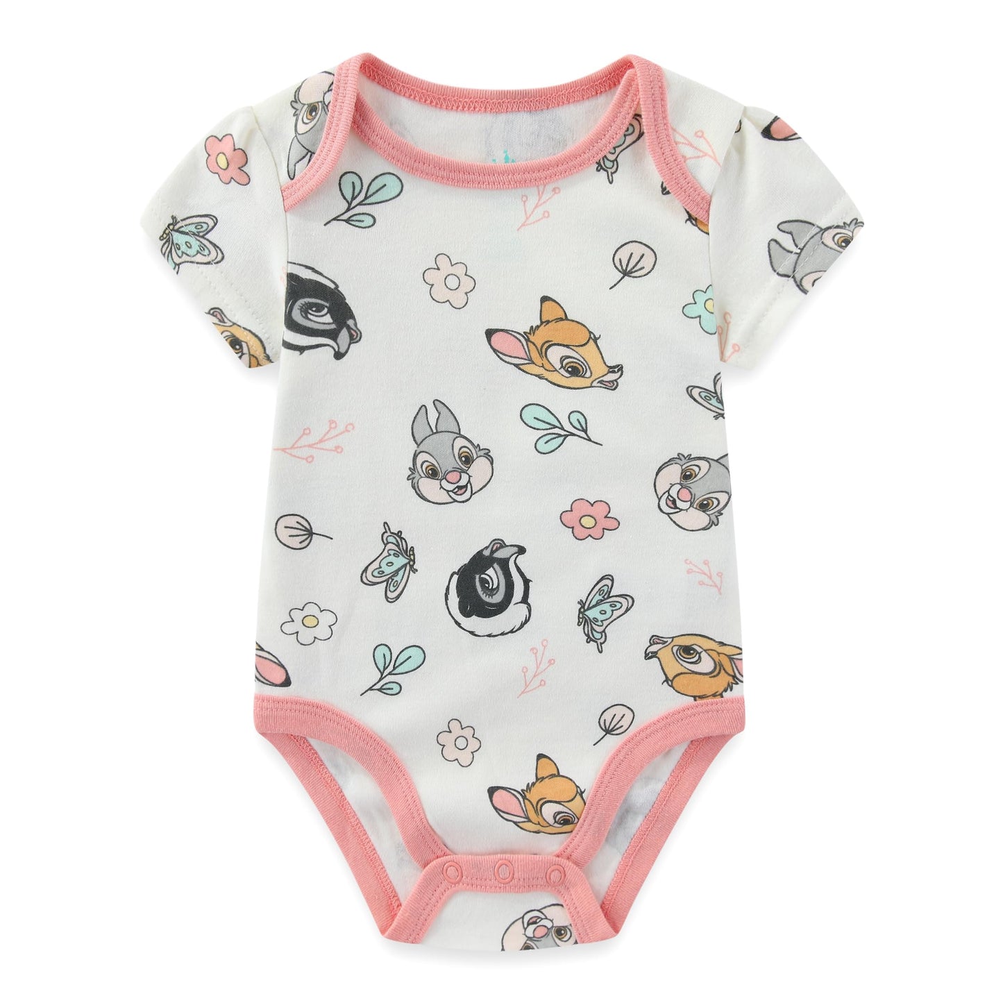 Disney Bambi Baby Girls 3 Pack Bodysuit for Newborn and Infant