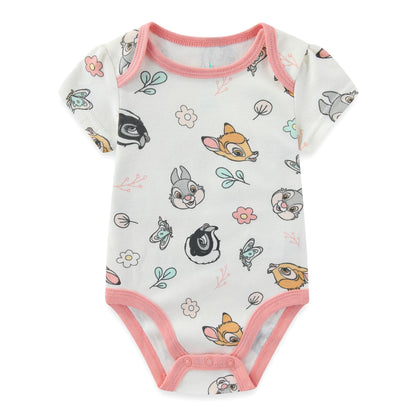 Disney Bambi Baby Girls 3 Pack Bodysuit for Newborn and Infant