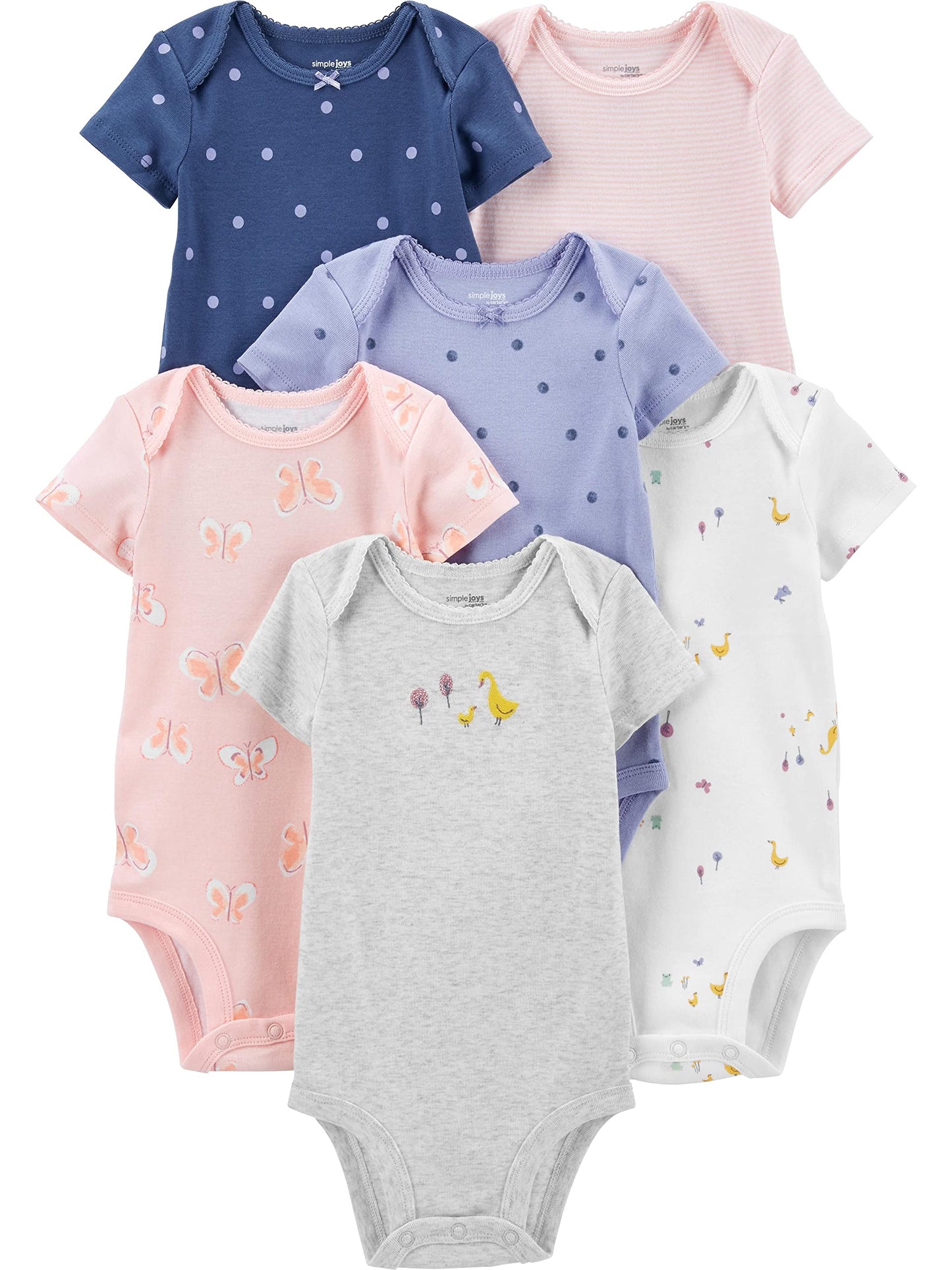 Simple Joys by Carter's Baby-Girls 6-Pack Short-Sleeve Bodysuit