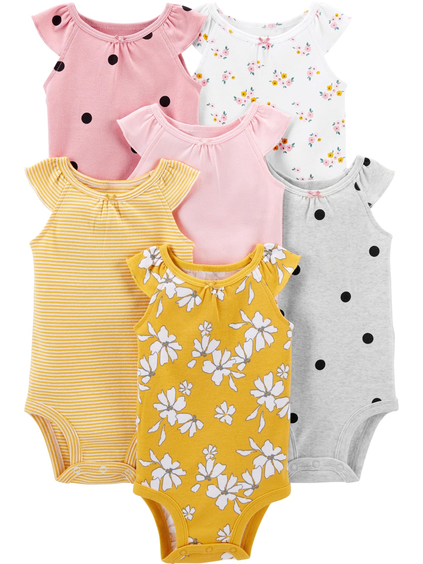 Simple Joys by Carter's Baby-Girls 6-Pack Short-Sleeve Bodysuit