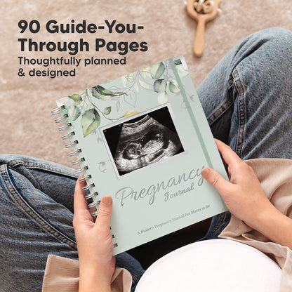 Pregnancy Journal for First Time Moms Gifts - 90 Pages Hardcover Pregnancy Memory Book, Beautiful & Cute Baby Book Keepsake, Ultrasound Baby Scrapbook, Mom To Be Gift (Alpine)