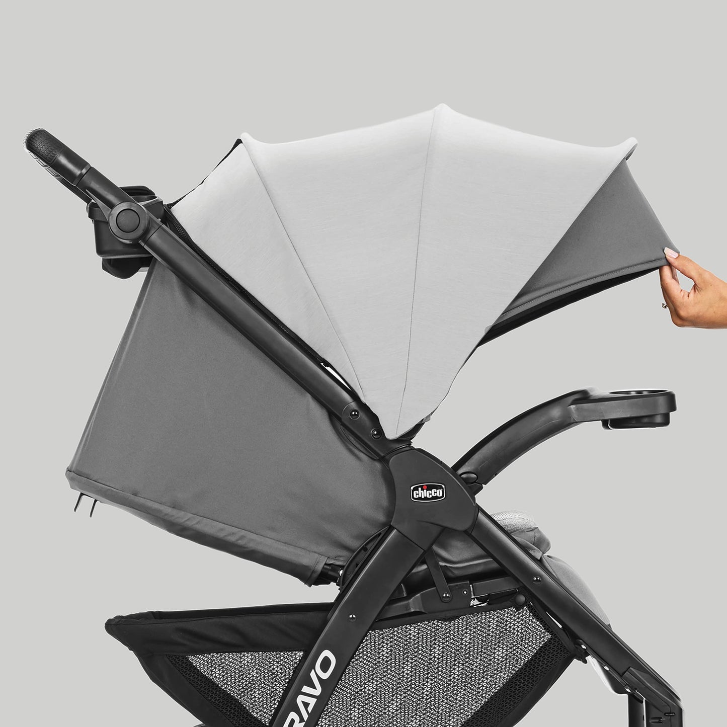 Chicco Bravo® 3-in-1 Trio Travel System, Bravo® Quick-Fold Stroller with KeyFit® 30 Infant Car Seat and Base, Car Seat and Stroller Combo | Parker