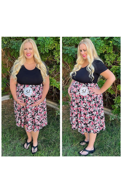 Women's Short Sleeve Maternity Dress Patchwork Pregnancy Clothes with Pockets