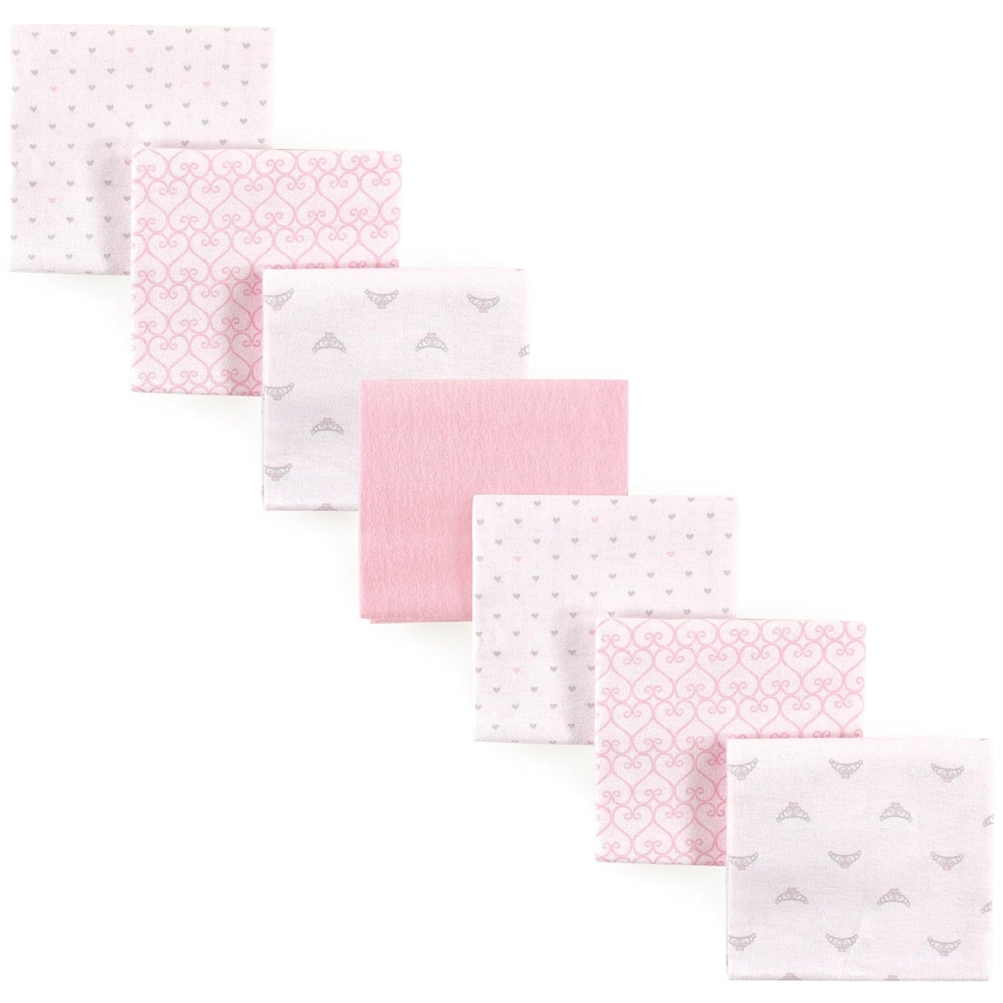 Luvable Friends Unisex Baby Cotton Flannel Receiving Blankets, Rainbow 7-Pack, One Size