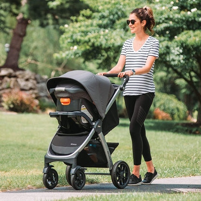 Chicco Bravo® 3-in-1 Trio Travel System, Bravo® Quick-Fold Stroller with KeyFit® 30 Infant Car Seat and Base, Car Seat and Stroller Combo | Parker