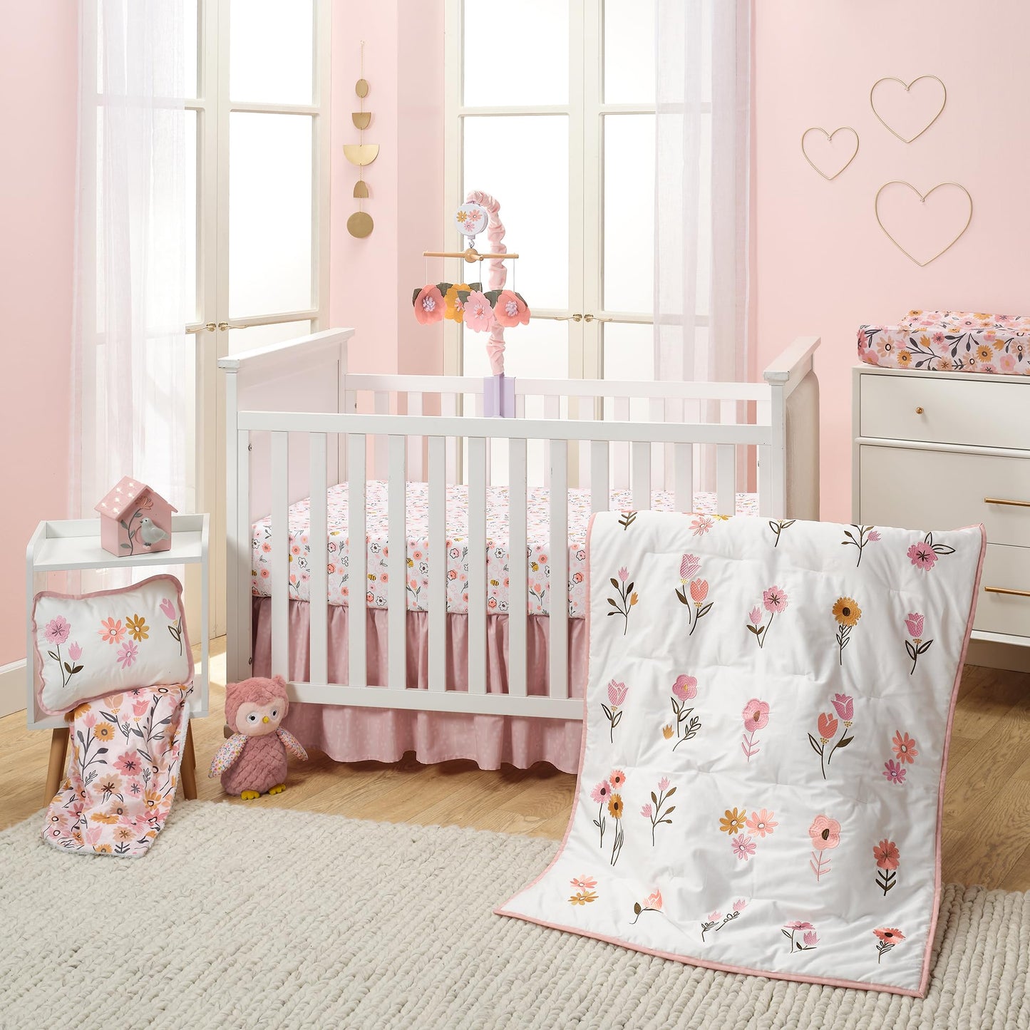 Lambs & Ivy Disney Baby Pooh Bear & Pals Cotton 3Piece Nursery Crib Bedding Set
