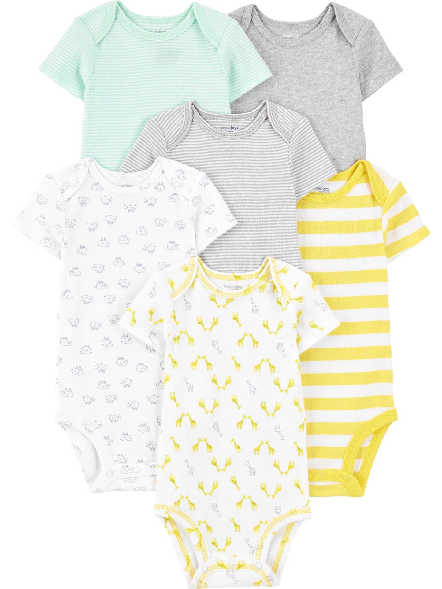 Simple Joys by Carter's Baby-Boys 6-Pack Short-Sleeve Bodysuit