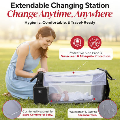 Award-Winning Baby Diaper Bag Backpack with Changing Station –Large Multifunction Waterproof Diaper Bag, Warm Bottle Pockets, Travel Baby Organizer Mom & Dad, Newborn Baby Essentials, Newborn Gift