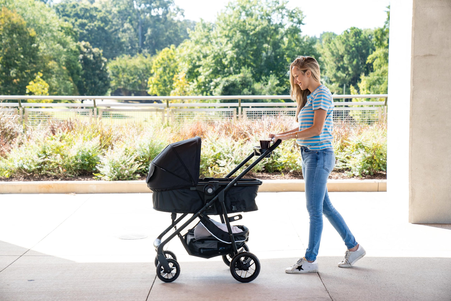 Safety 1st Grow and Go Flex 8-in-1 Travel System, Infant Car Seat Stroller Combo, Orchid Bloom