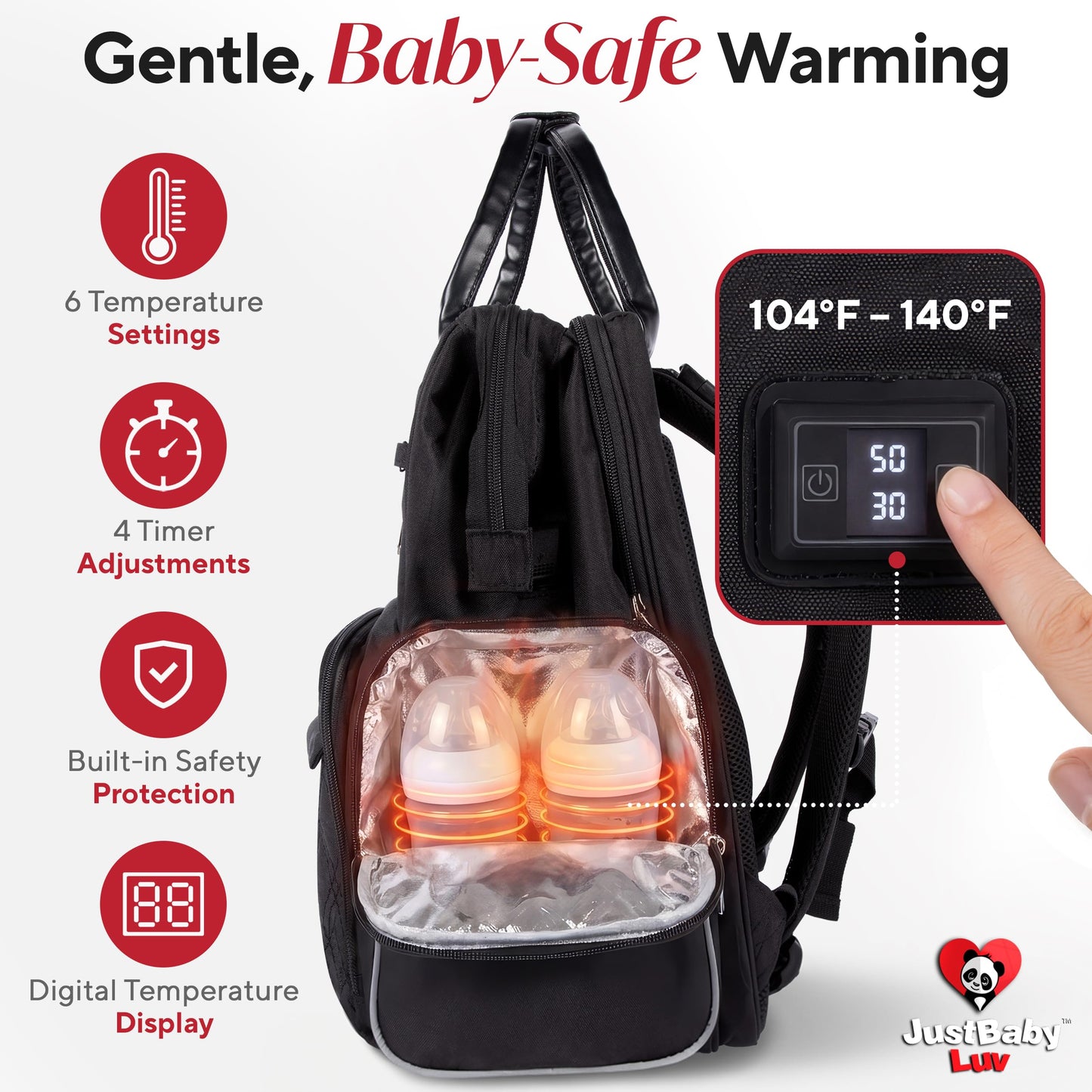 Award-Winning Baby Diaper Bag Backpack with Changing Station –Large Multifunction Waterproof Diaper Bag, Warm Bottle Pockets, Travel Baby Organizer Mom & Dad, Newborn Baby Essentials, Newborn Gift