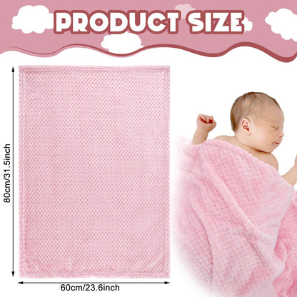 Frienda 4 Pcs Baby Fuzzy Blanket Fluffy Baby Blanket for Boys Girls Soft Warm Infant Newborn Toddler Receiving Nursery Bed Supplies, 32 x 24 Inch(Pink Color)