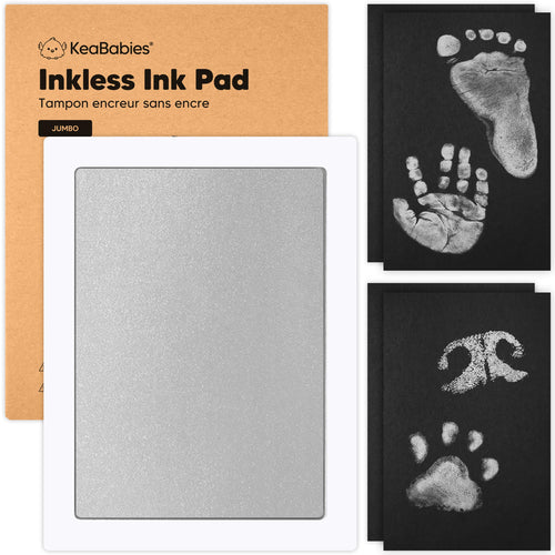4-Pack Inkless Baby Hand and Footprint Kit - Mess Free Ink Pad for Newborn Keepsake, Dog Nose & Paw Print Kit, Clean Touch Ink Pad for Baby Hand & Footprints, First Mother's Day (Jet Black)