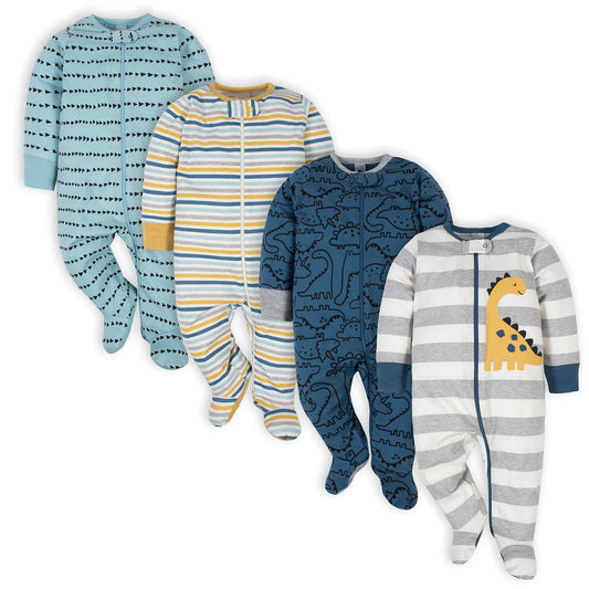 Gerber baby-boys 4 Pack Sleep 'N Play Footie
