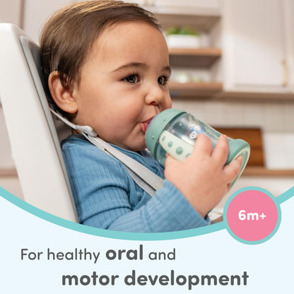 NUK Learner Straw Cup 10oz - Toddler Cup with Soft Straw for Easy Drinking Suitable for Ages 8 Months and Up