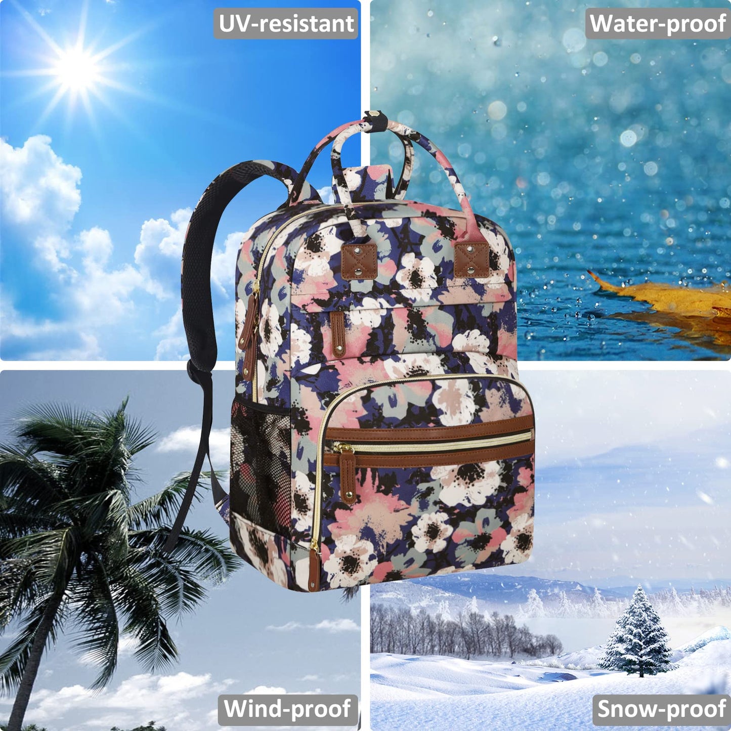 Tenot Diaper Bag Backpack for Women Large Capacity with Insulated Pockets Multifunctional Diaper Bags For Baby Girl Boy Waterproof Baby Bags For Mama Maternity Travel Bag Black