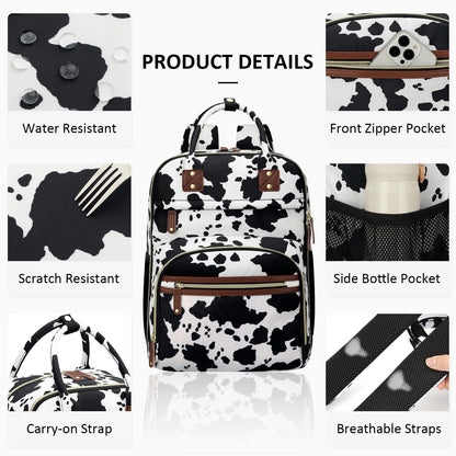 Tenot Diaper Bag Backpack for Women Large Capacity with Insulated Pockets Multifunctional Diaper Bags For Baby Girl Boy Waterproof Baby Bags For Mama Maternity Travel Bag Black