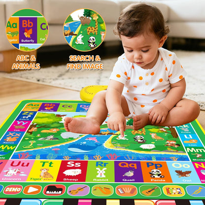Baby Toys for 1 Year Old Gifts: 3 in 1 Alphabet Animal Piano Music Play Mat - Toddler Toys Age 1-3 Musical Toy 12-18 Months Babies Birthday Christmas Gift for Boys Girls 1 2 3 Year Old