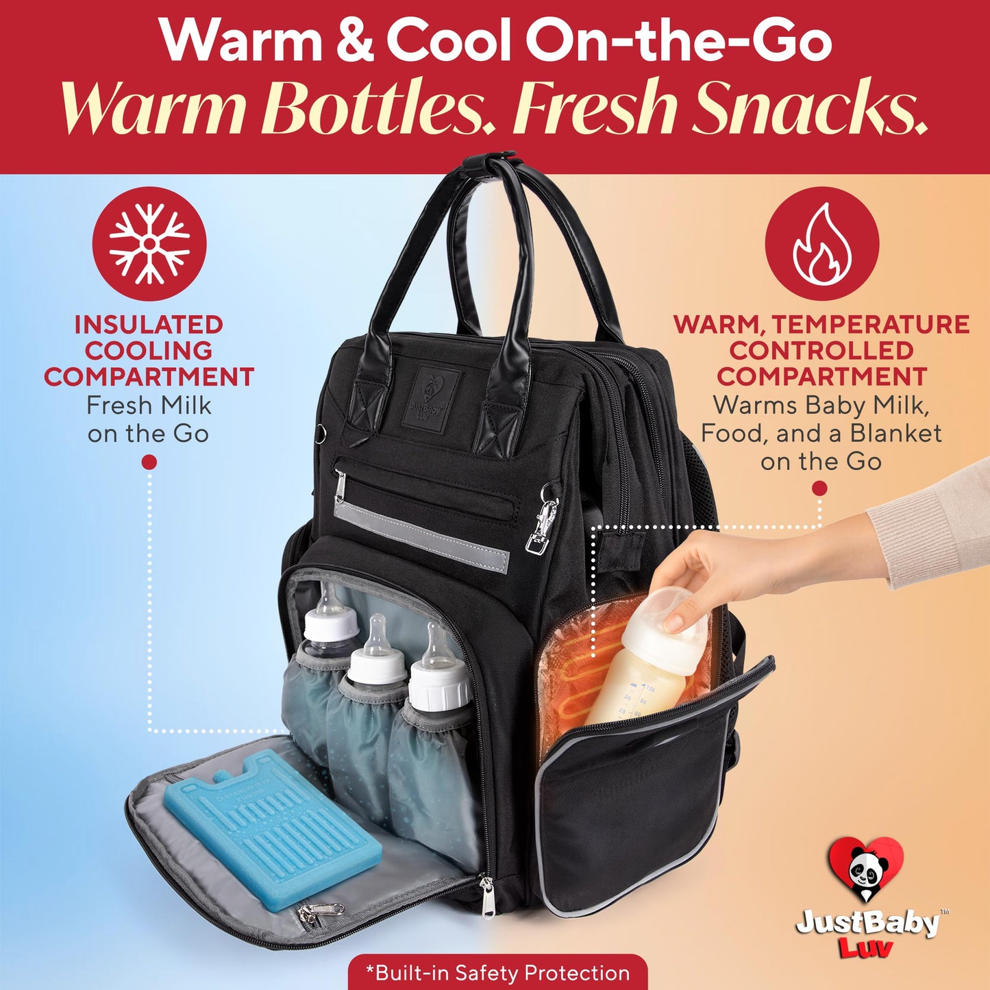 Award-Winning Baby Diaper Bag Backpack with Changing Station –Large Multifunction Waterproof Diaper Bag, Warm Bottle Pockets, Travel Baby Organizer Mom & Dad, Newborn Baby Essentials, Newborn Gift