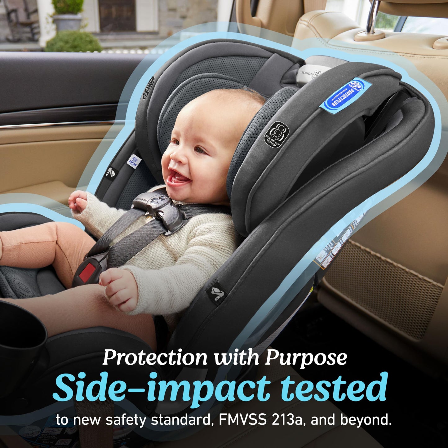 Graco Slimfit 3-in-1 Convertible Car Seat, Slim Car Seat with Space-Saving Design, Highback Booster Seat with 10-Position Headrest, Rear Facing and Forward Facing Carseat, Jarret