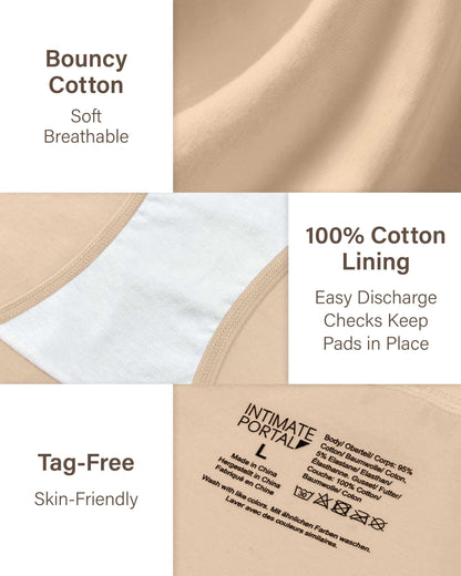 Intimate Portal Cotton Maternity Underwear Under the Bump Pregnancy Postpartum Bikini Panties