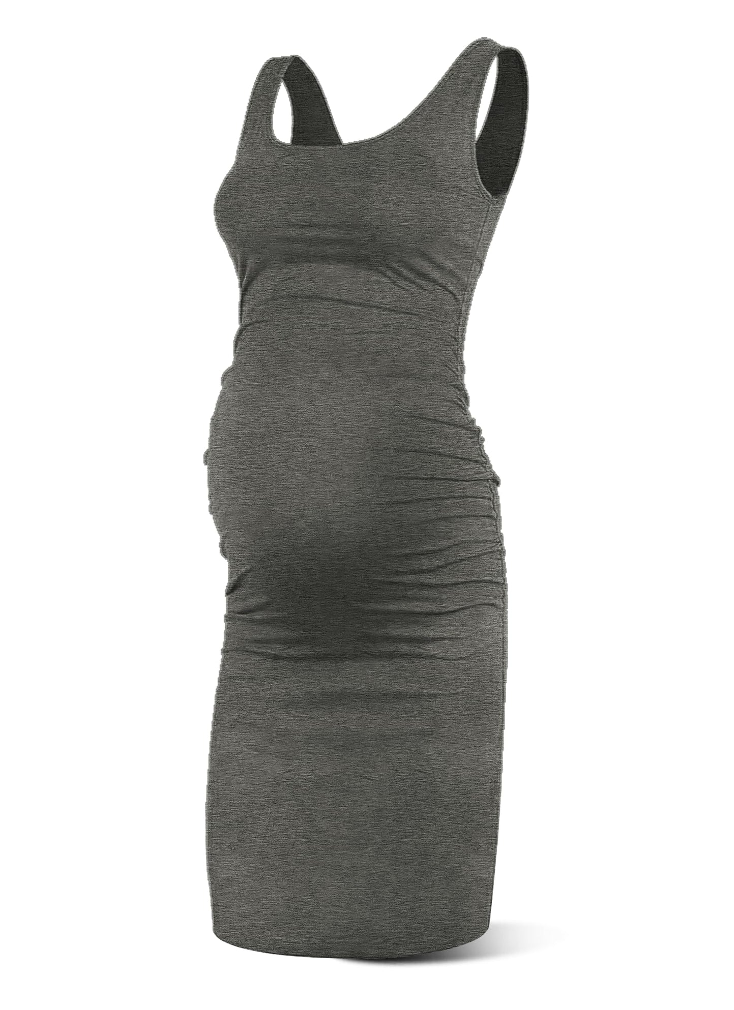Rnxrbb S-2XL Women Summer Sleeveless Maternity Dress Pregnancy Tank Scoop Neck Mama Clothes Casual Bodycon Clothing