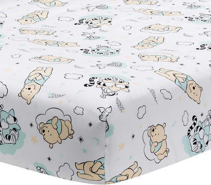 Lambs & Ivy Disney Baby Forever Mickey Mouse White Fitted Crib Sheet