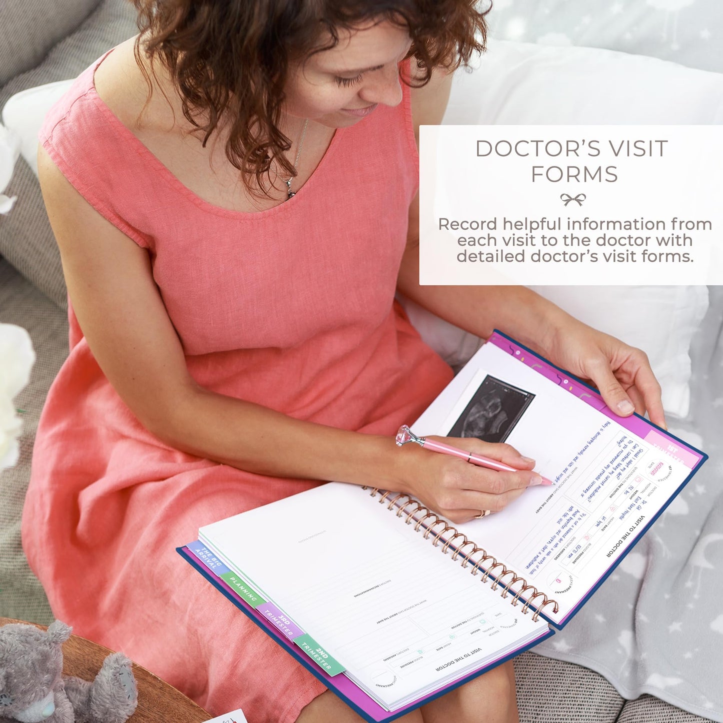 Clever Fox Pregnancy Journal & Memory Book - Pregnancy Planner & Notebook for Expecting Moms – Baby Keepsake, First Time Moms Gift (Lavender, 9" x 10.5")