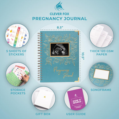 Clever Fox Pregnancy Journal & Memory Book - Pregnancy Planner & Notebook for Expecting Moms – Baby Keepsake, First Time Moms Gift (Lavender, 9" x 10.5")