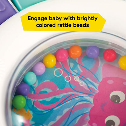 Baby Einstein Outstanding Opus The Octopus Sensory Rattle & Teether Multi-Use Toy, BPA Free & Chillable, 3 Months & up, Multicolored